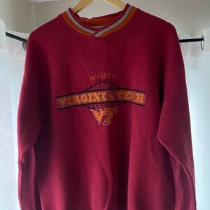 Vintage Starter Virginia Tech Hokies Crewneck Sweatshirt Size L 90s NCAA
